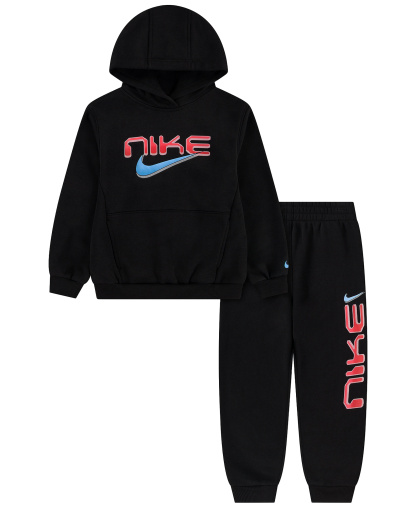Nike Boys' 4-7 Stock Fleece Pullover Hoodie and Joggers, 2-Piece Set - Black