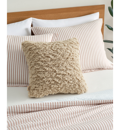 UGG® Shira Textured Decorative Pillow, 20" x 20" - Mustard Seed