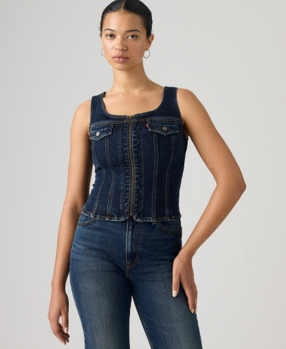 Levi's Premium Women's Vintage-Like Front-Zip Vest - Gate Keeping Vest