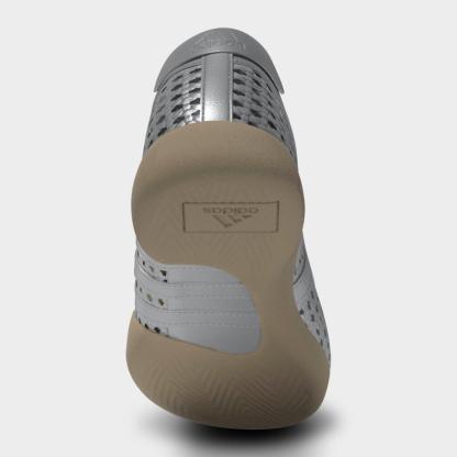 Women's adidas Originals Taekwondo Mei Ballet Casual Shoes - Silver Metallic/Silver Metallic/Gum - Bottom view