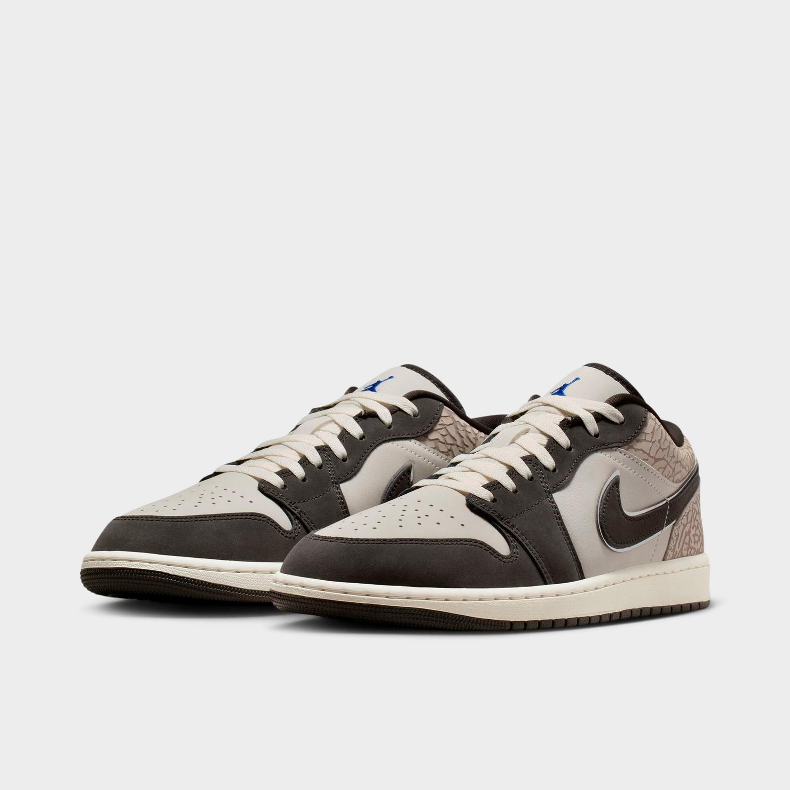Men's Air Jordan Retro 1 Low OG SE Casual Shoes - Sail/Infrared/Deep Pewter - view 2
