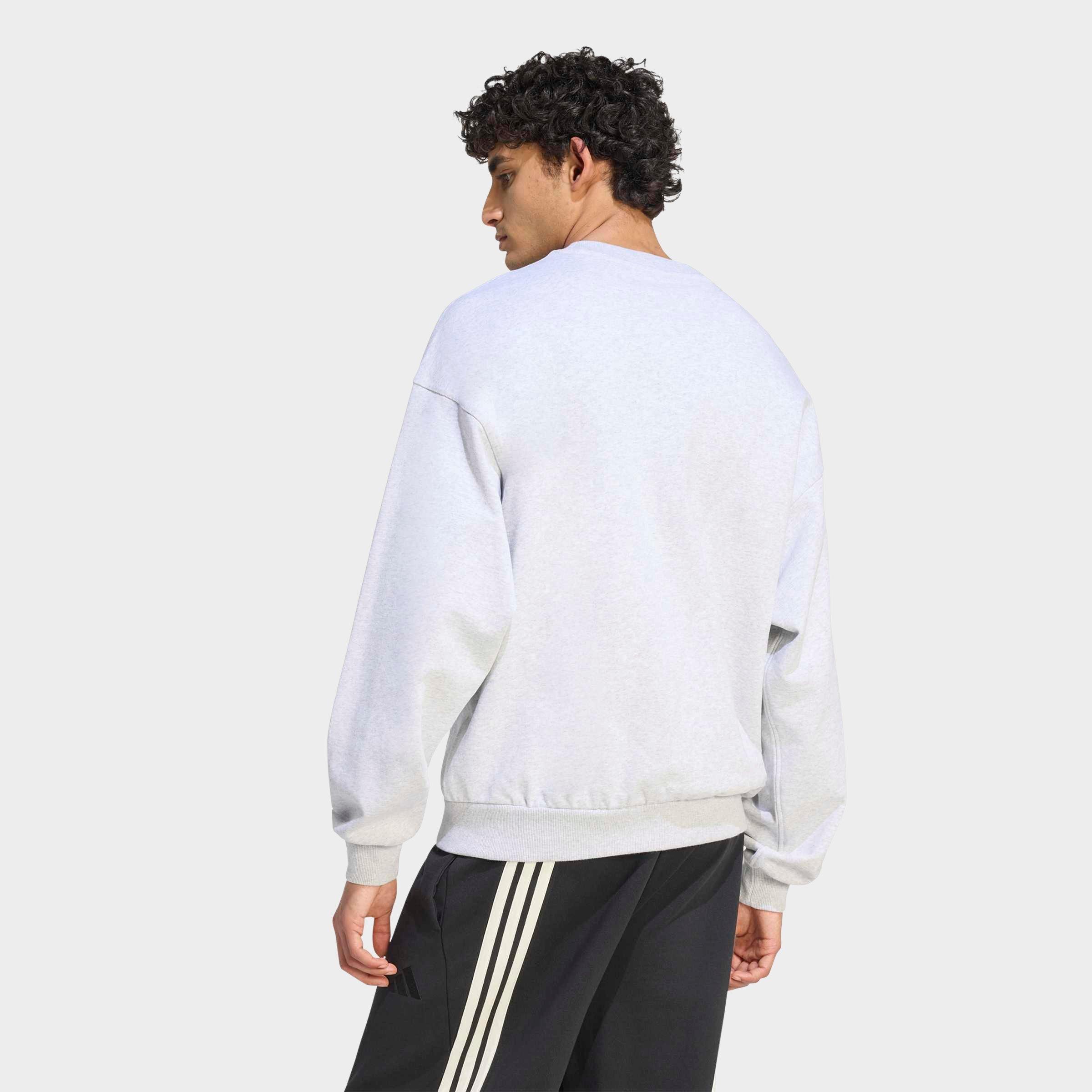 Men's adidas KIT Small Logo French Terry Sweatshirt - Light Grey Heather