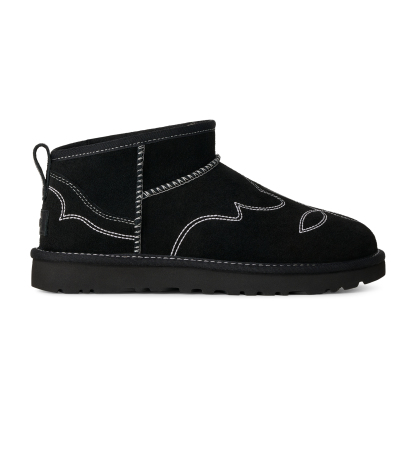 UGG® Women's Classic Ultra Mini Western Slip-On Booties - Black