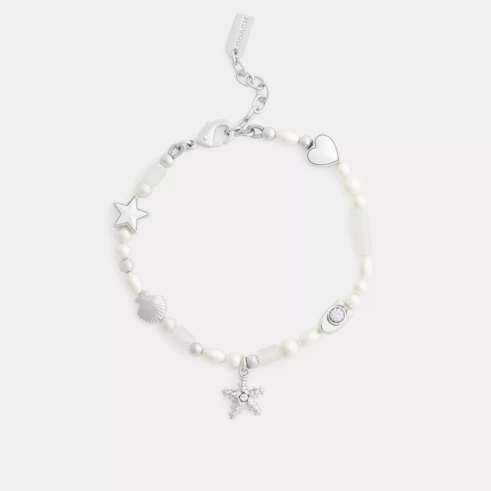 Pearls And Seashell Bracelet - Silver/Pearl - view 2