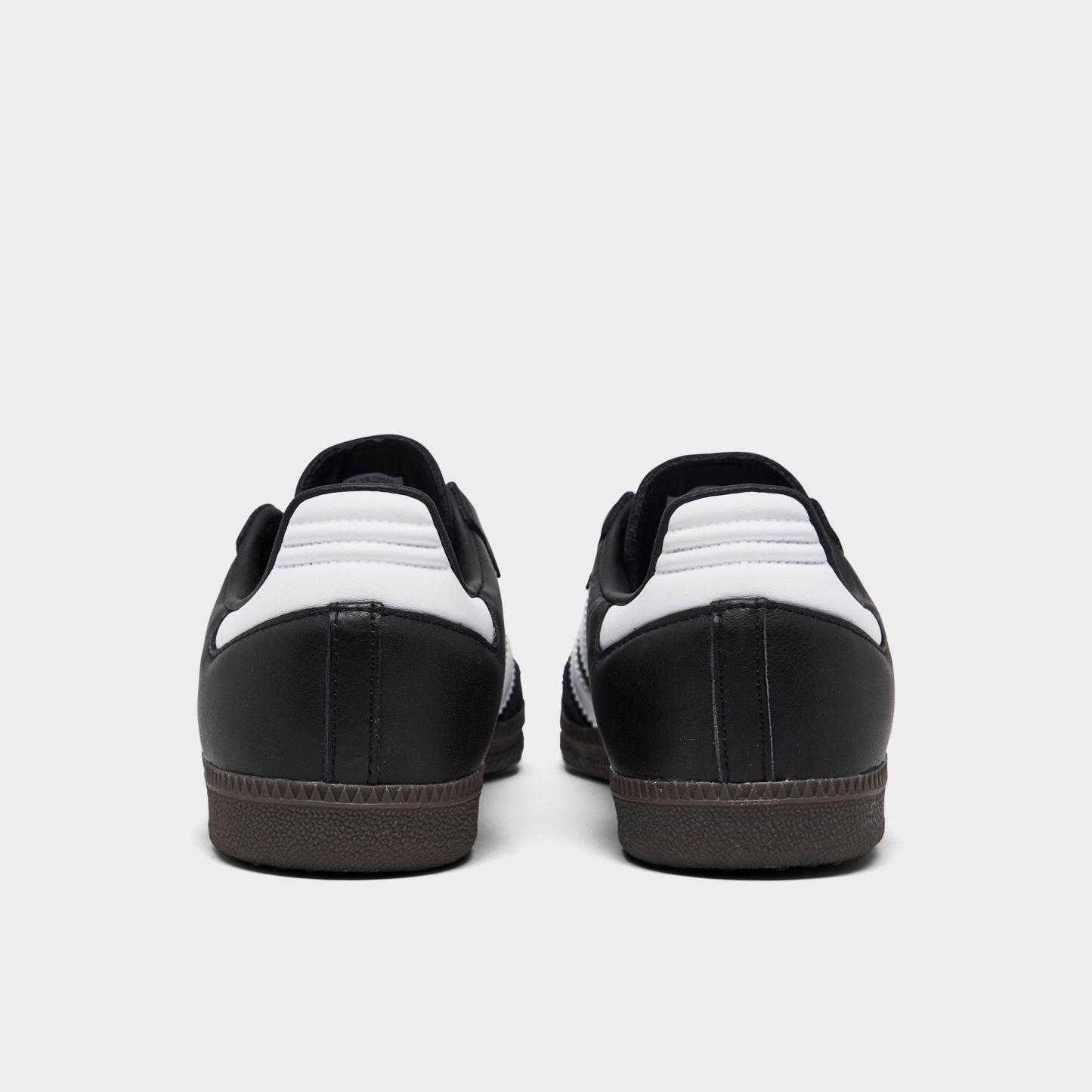 Big Kids' adidas Originals Samba OG Casual Shoes - Part 2 - Core Black/Footwear White/Gum - Back view