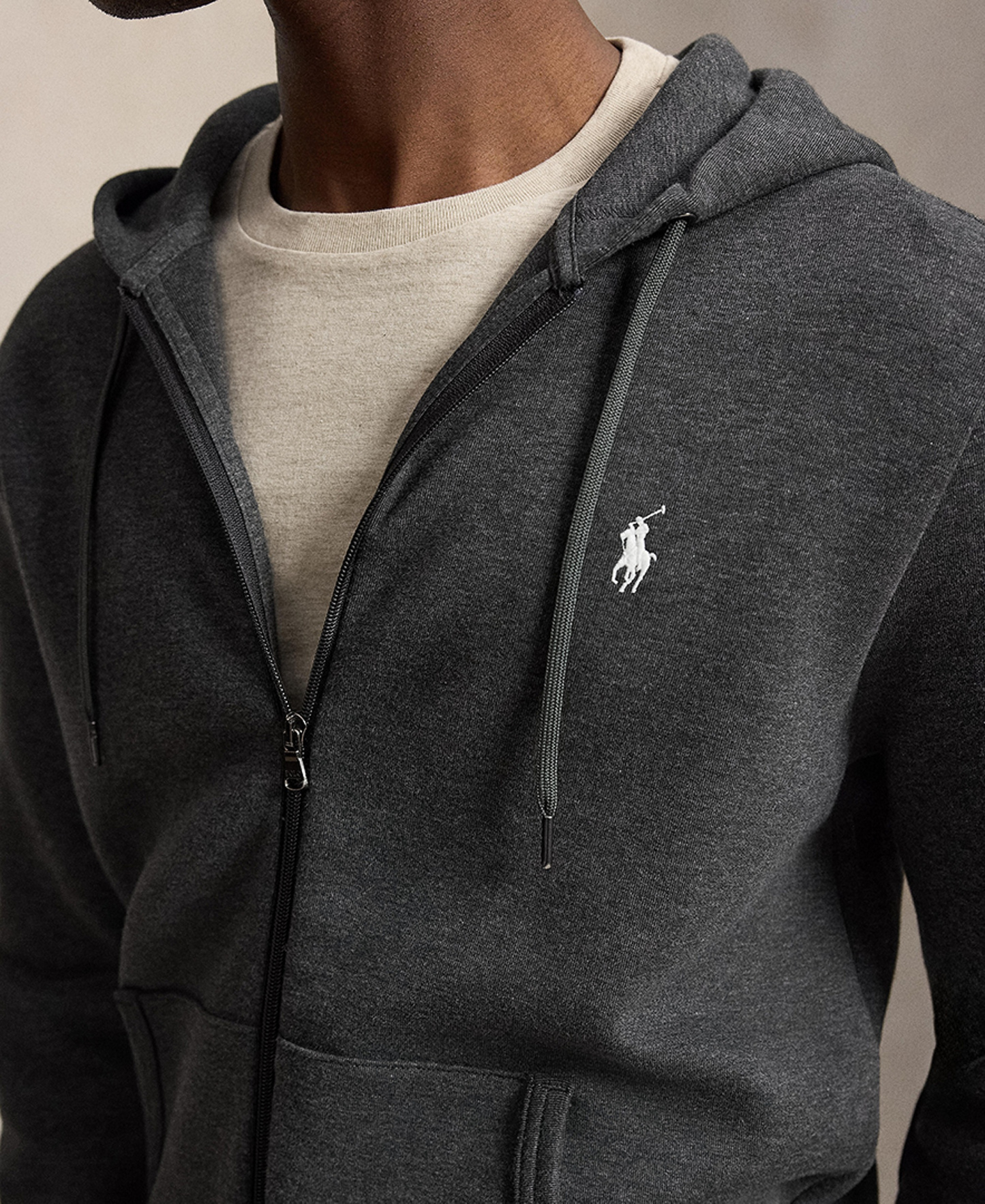 Polo Ralph Lauren Men's Double-Knit Full-Zip Hoodie - Windsor Heather/c1730