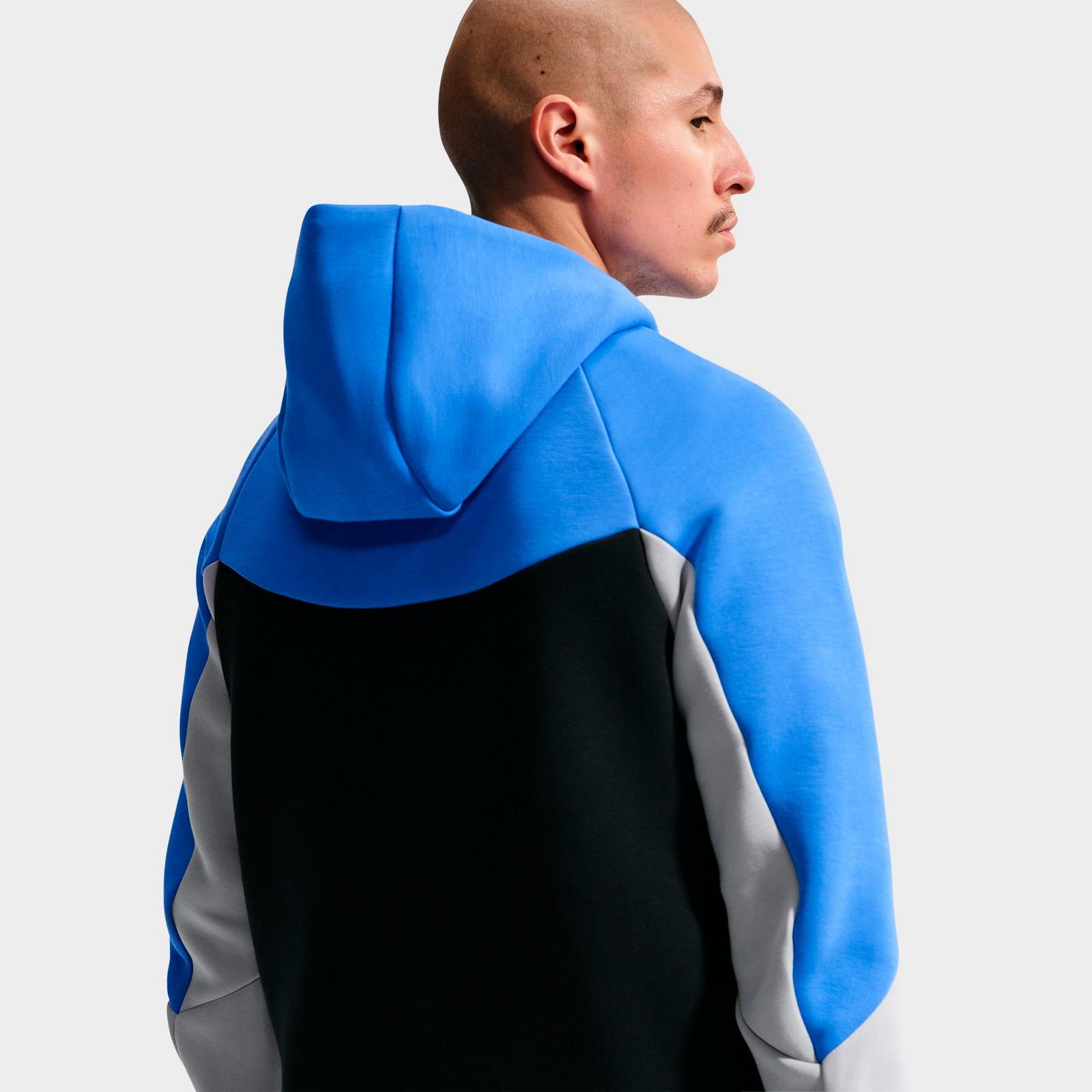 Men's Nike Tech Fleece Windrunner Full-Zip Hoodie - Obsidian/Black (HV0949-453)