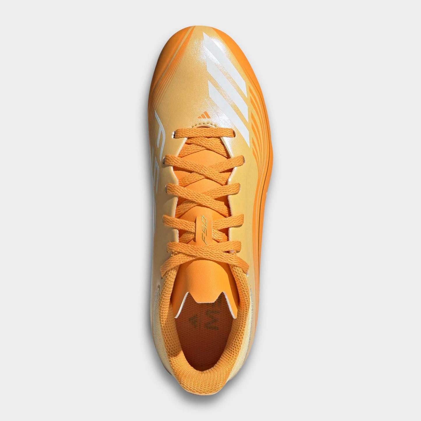 Little Kids' and Big Kids' adidas F50 Messi League Firm Ground and Multi Ground Soccer Cleats - Ice Tangerine/Gold Metallic/Pure Tangerine - view 5