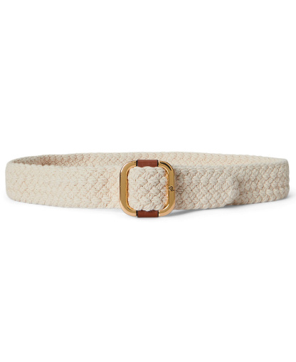 Lauren Ralph Lauren Textured Belt - Light Natural/Lauren Tan