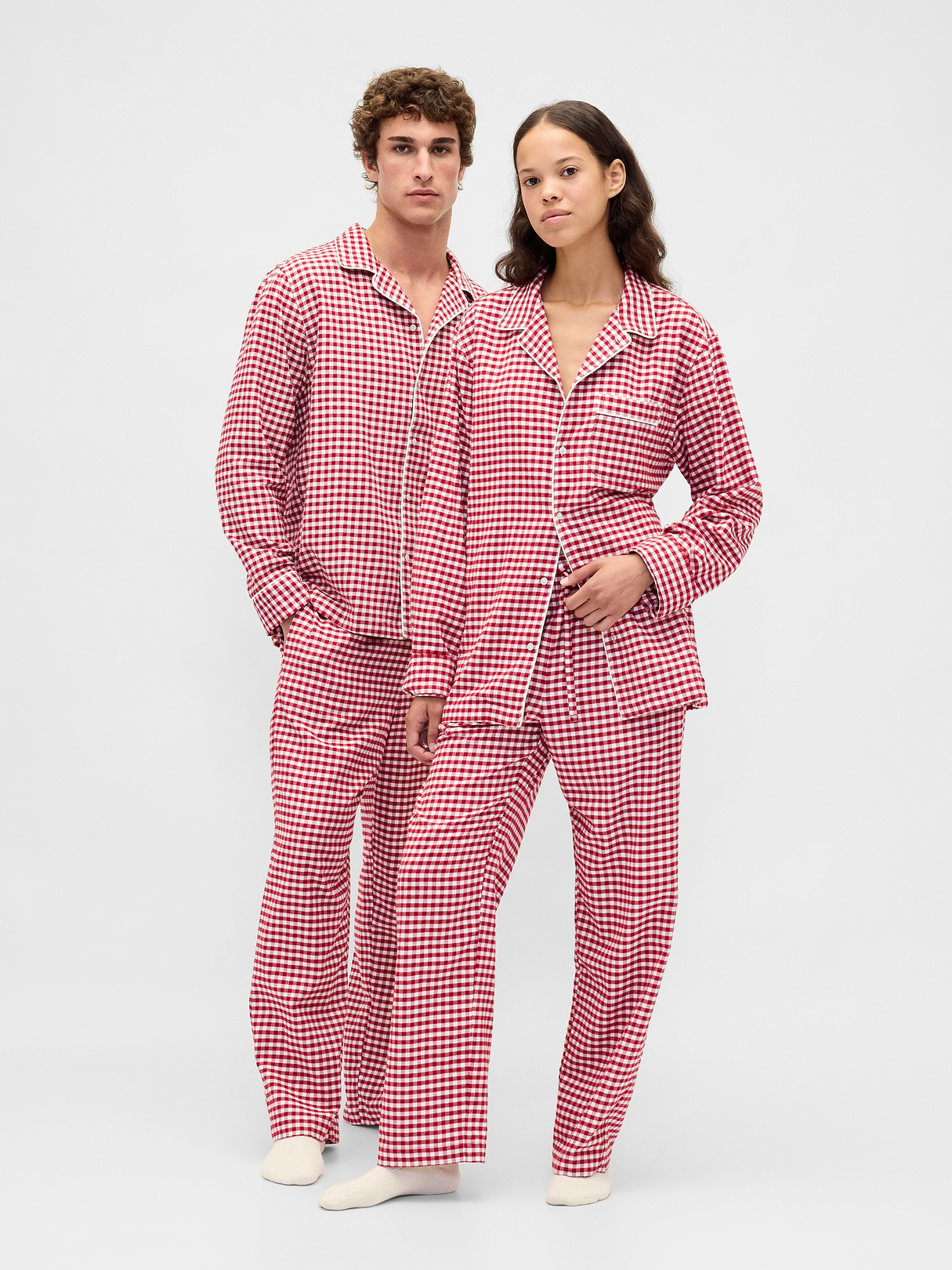 Adult Softest Flannel PJ Pants - Red gingham print