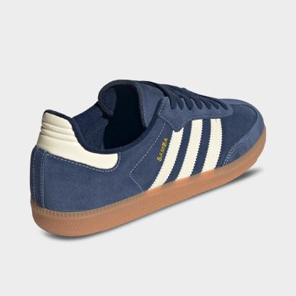 Men's adidas Originals Samba OG Casual Shoes - Part 1 - Night Indigo/Warm Vanilla/Gum - Back view