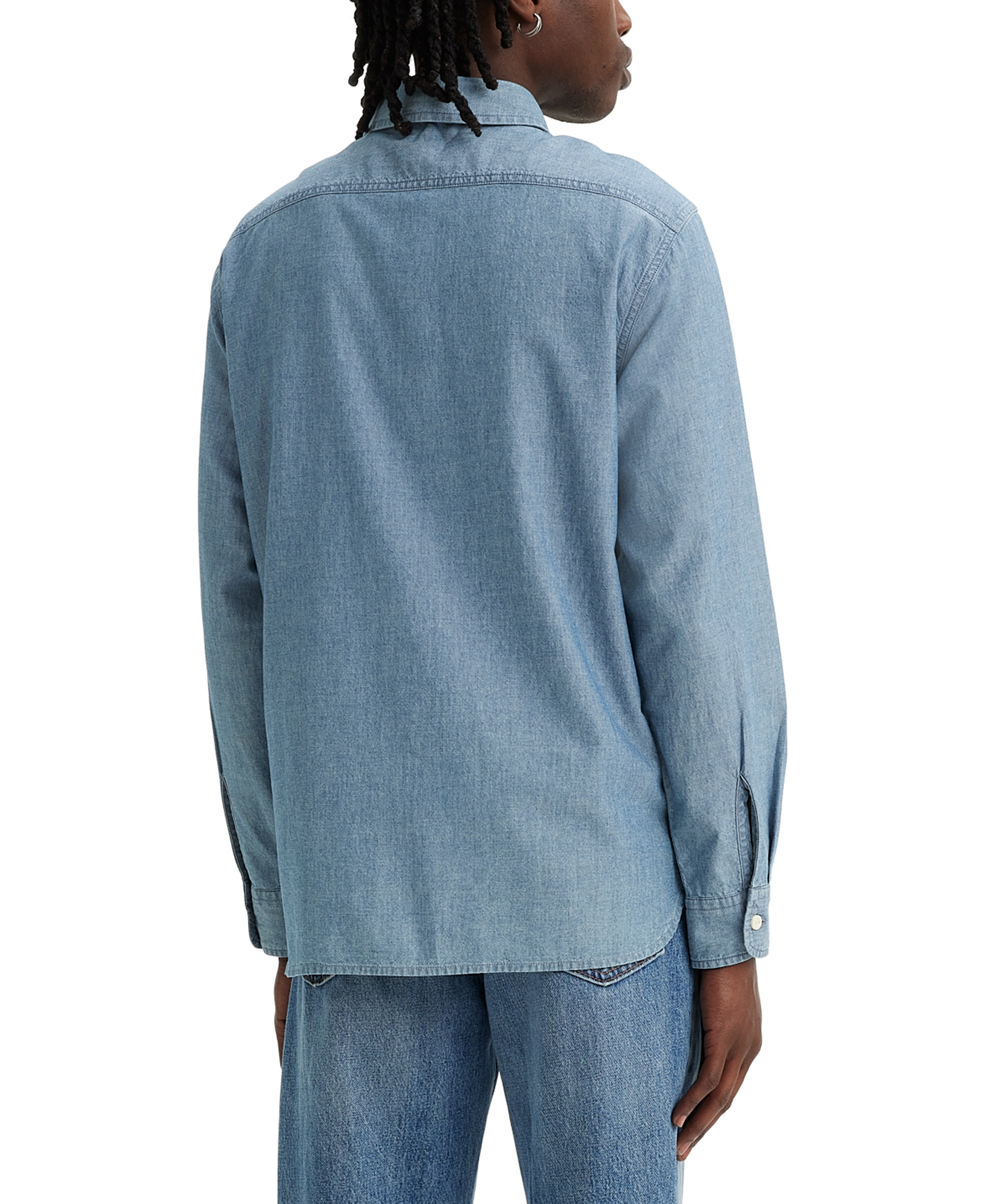 Levi's Men's Worker Relaxed-Fit Button-Down Chambray Shirt - Billie Light Chambray