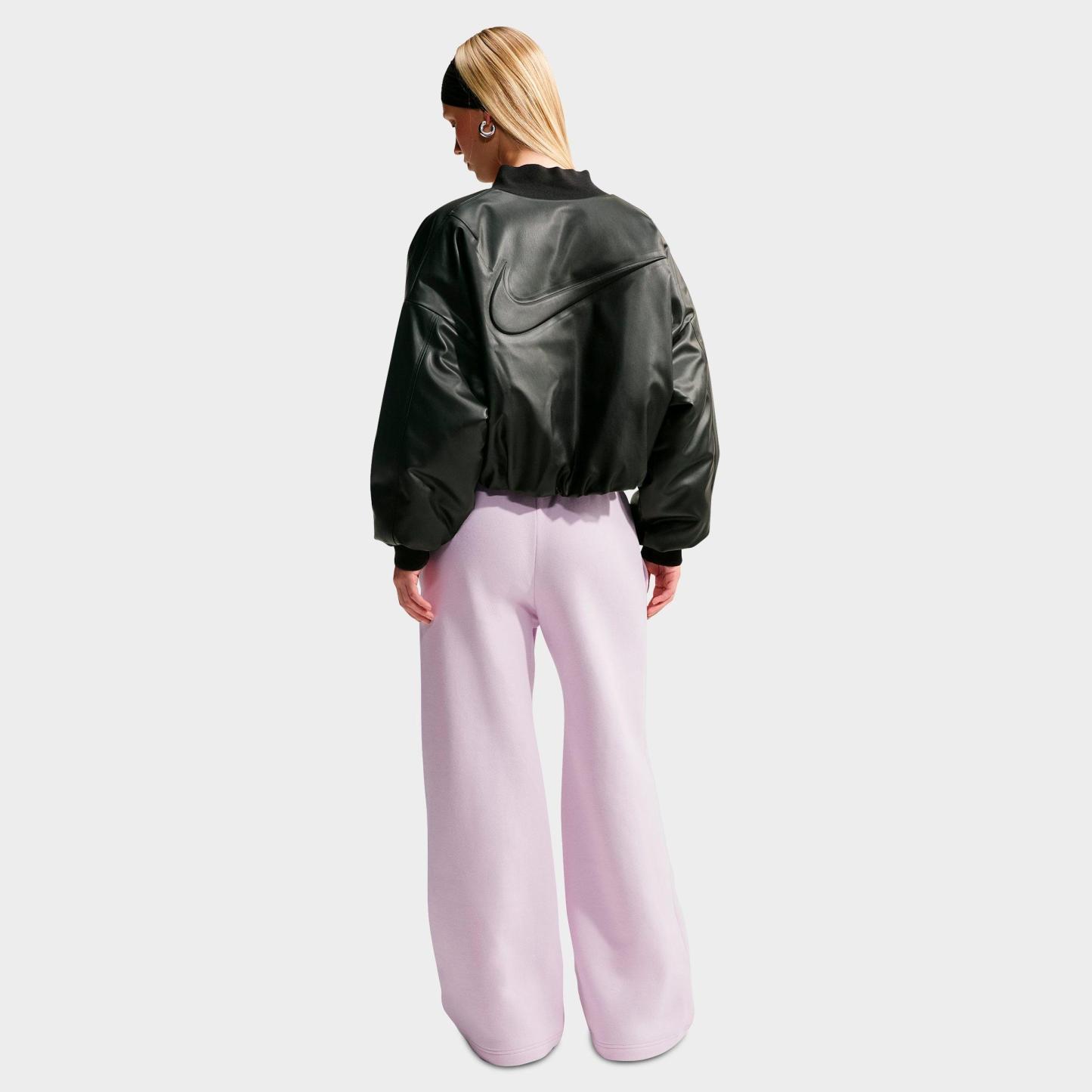 Women's Nithtke Studio Fleece Medium Weight "Graphic Pack" Embossed Mid-Rise Wide-Leg Pants - Bleached Lilac/Bleached Lilac