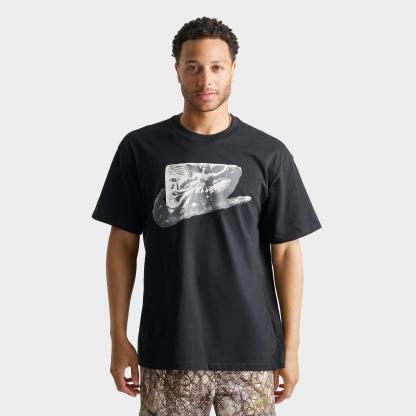 Men's Nithtke Sportswear Swoosh Stone T-Shirt - Black
