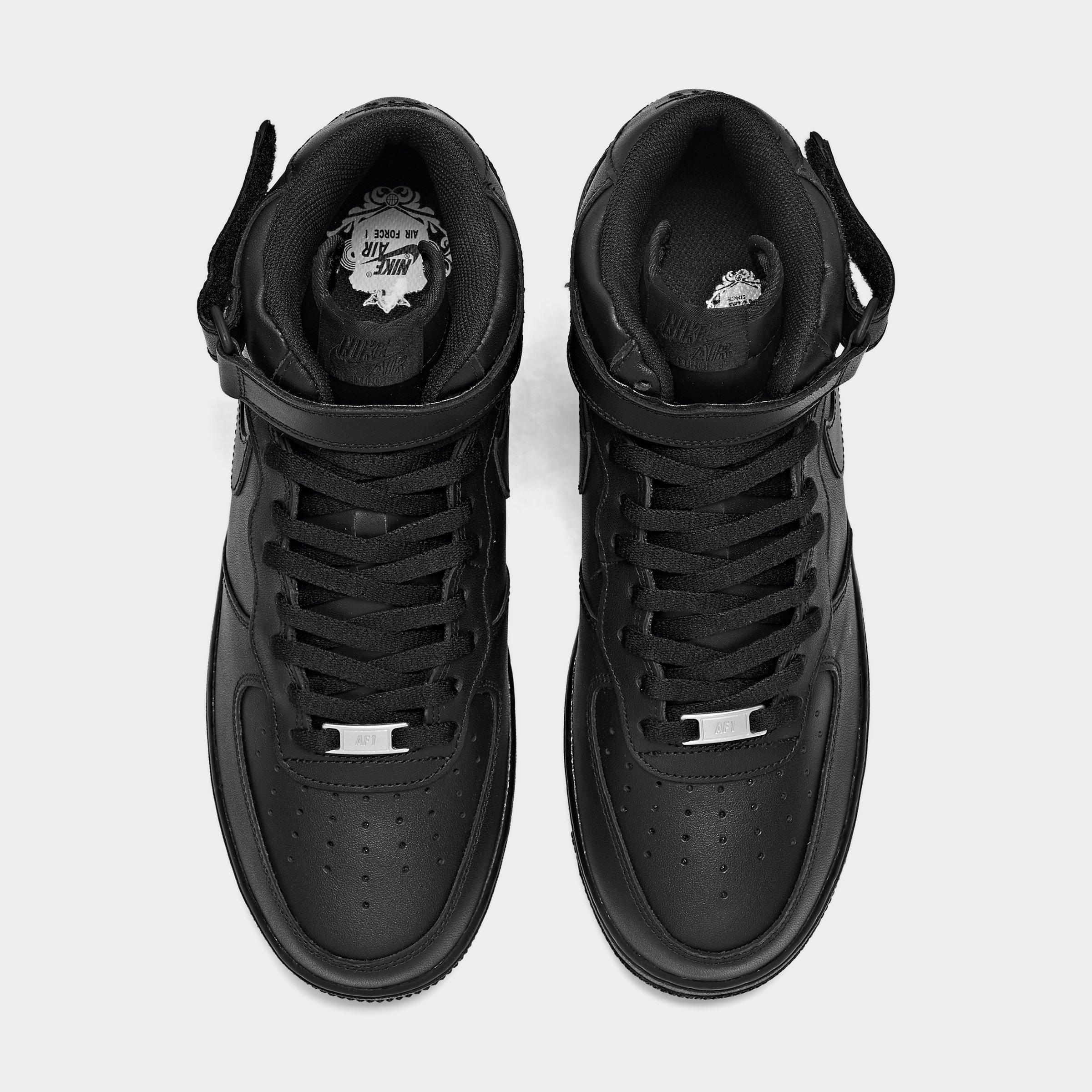 Men's Nithtke Air Force 1 Mid '07 Casual Shoes - Black/Black - Top view