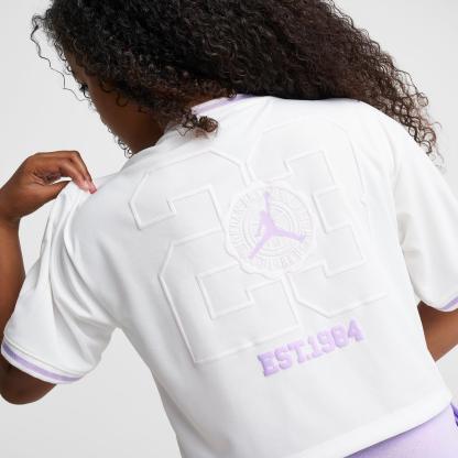 Girls' Big Kids' Jordan Cropped Jersey - Sail - view 5