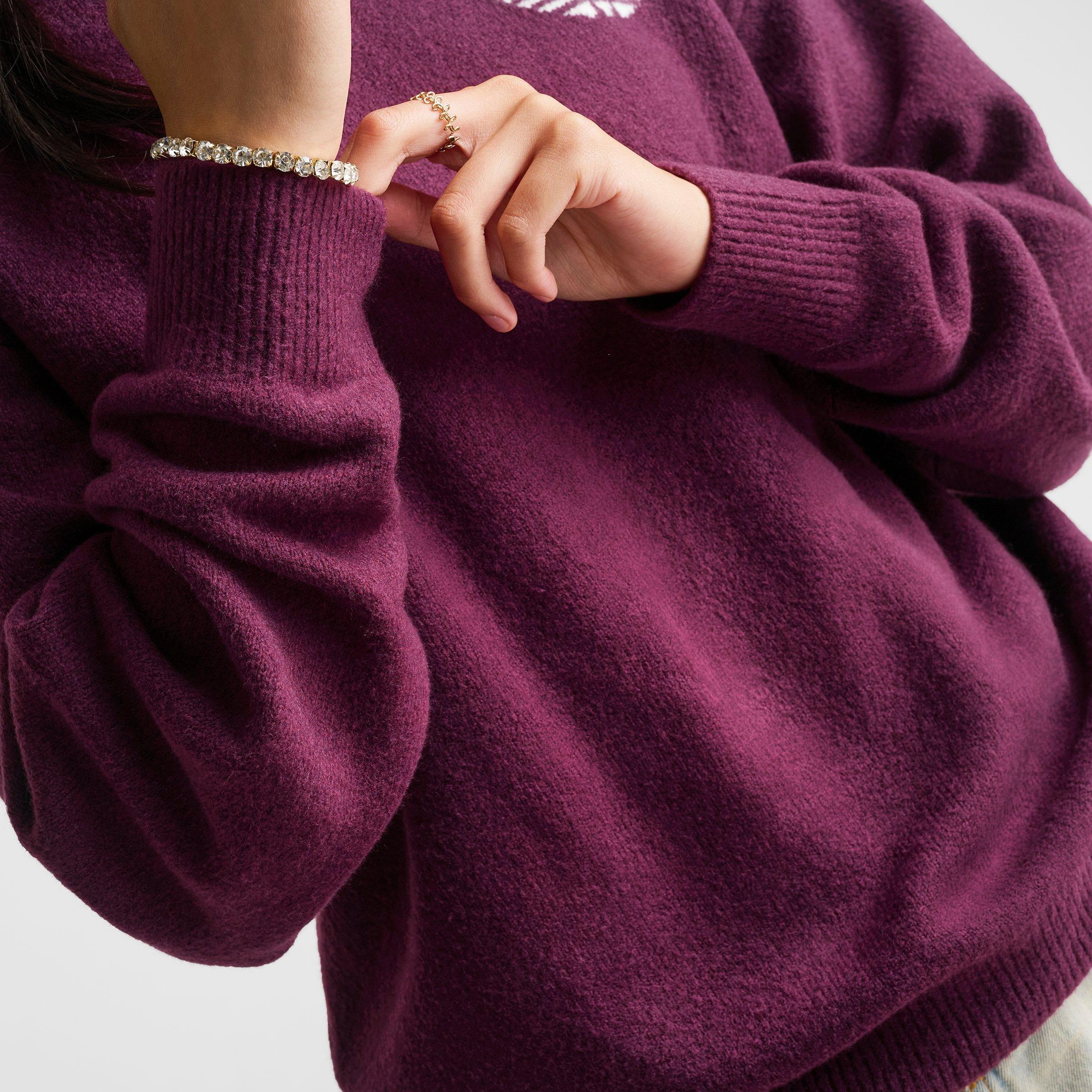 Women's adidas Originals Athletic Dept. Knitted Sweater - Maroon