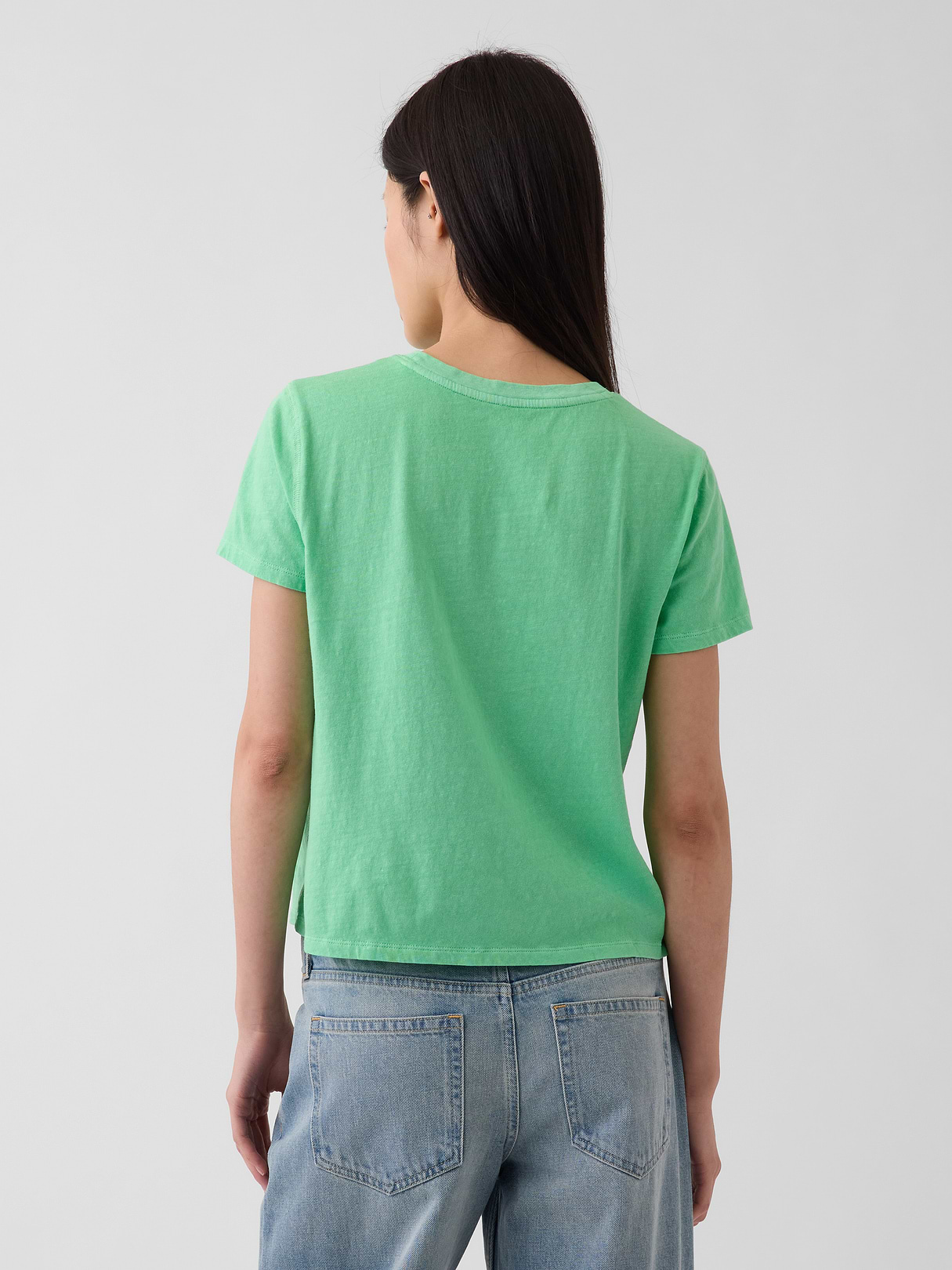 100% Cotton Authentic Shrunken T-Shirt - Grass green