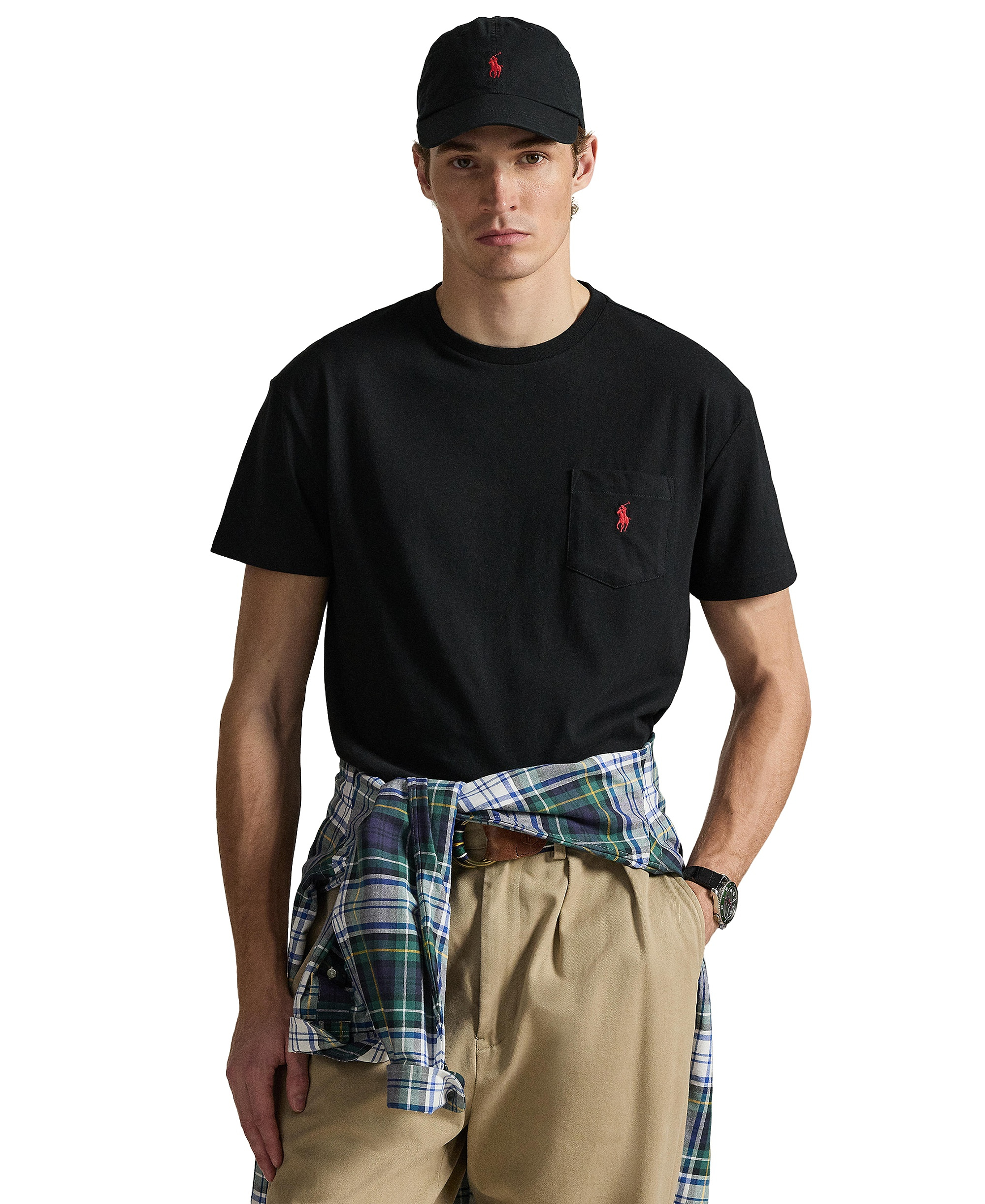 Polo Ralph Lauren Men's Classic-Fit Crewneck Pocket T-Shirt - Derby Blue Heather