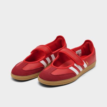Women's adidas Originals Samba Jane Casual Shoes - Part 2 - Better Scarlet/Team Victory Red/Gum - Both shoes facing left