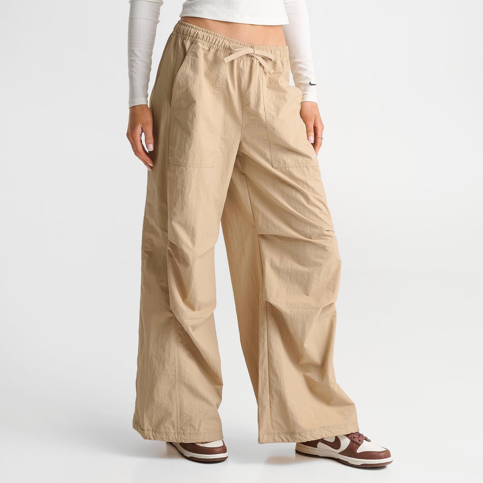 Women's Nike Sportswear Loose Mid-Rise Structured Pants - Linen/Sail
