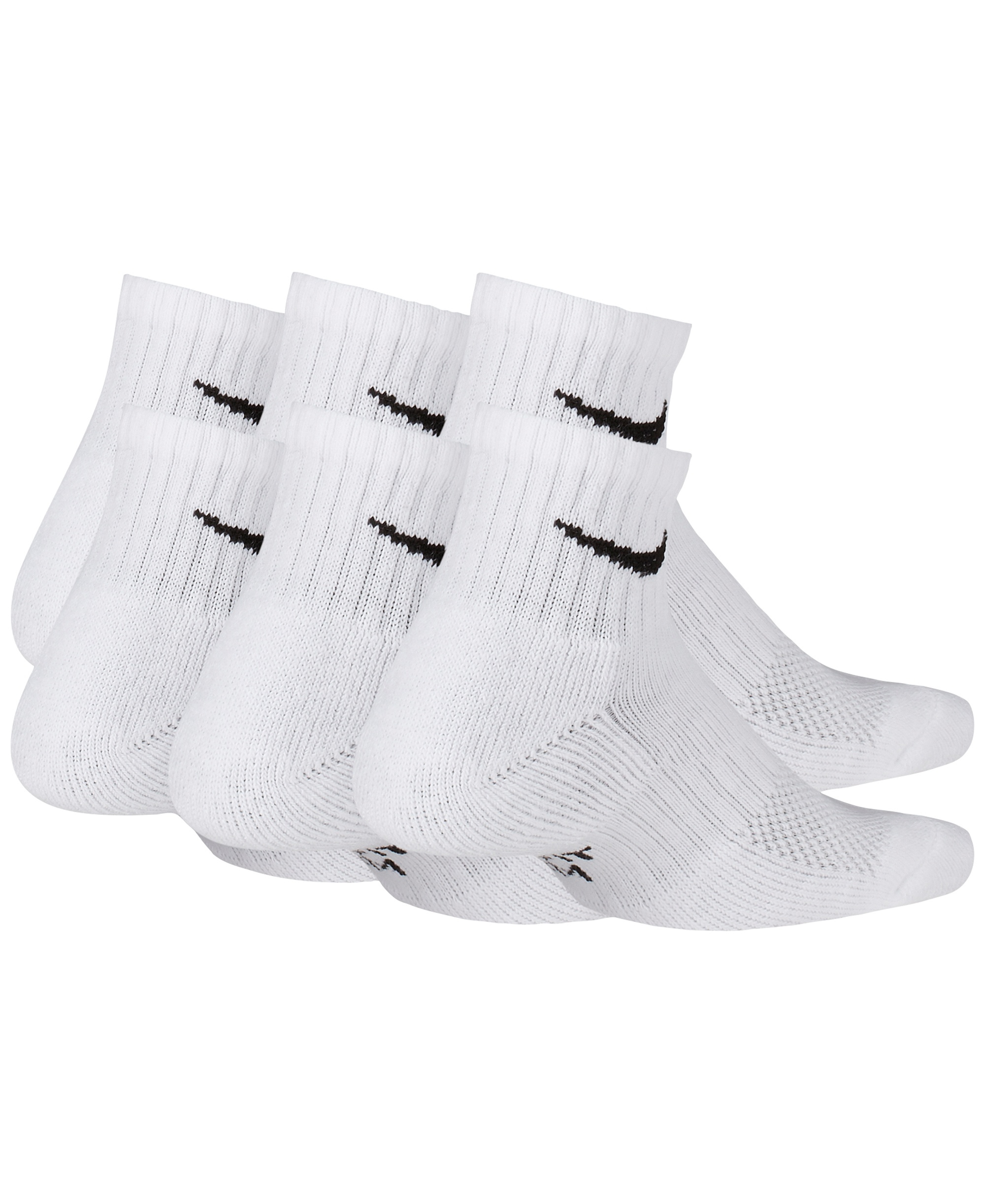Nike Big Kids' Cushioned Ankle Socks, 6 Pairs - White