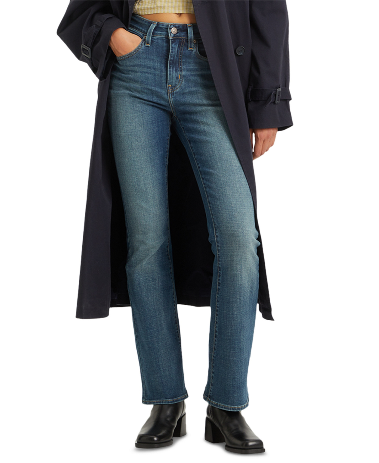 Levi's 725 High-Waist Classic Stretch 32" Bootcut Jeans - Tore It Up No