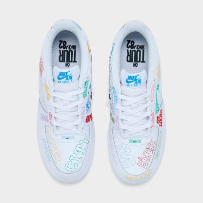 Big Kids' Nike Air Force 1 LV8 Casual Shoes - White/White