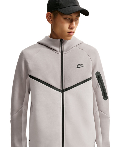 Nike Men's Tech Fleece Full-Zip Hoodie - College Grey/Light Bone/Black