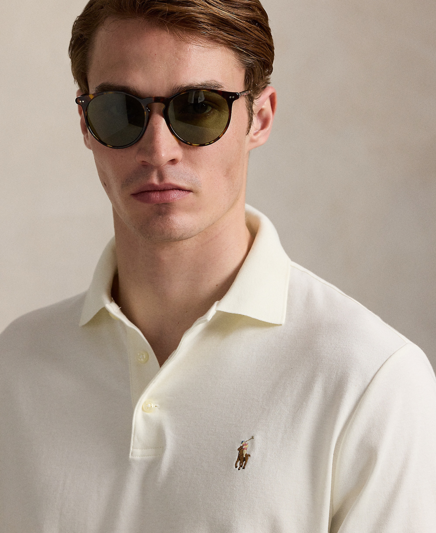 Polo Ralph Lauren Men's Classic-Fit Soft Cotton Polo Shirt - Pale Cream