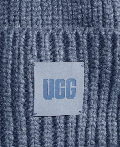 UGG® Men's Chunky Ribbed Beanie - Medium Blue