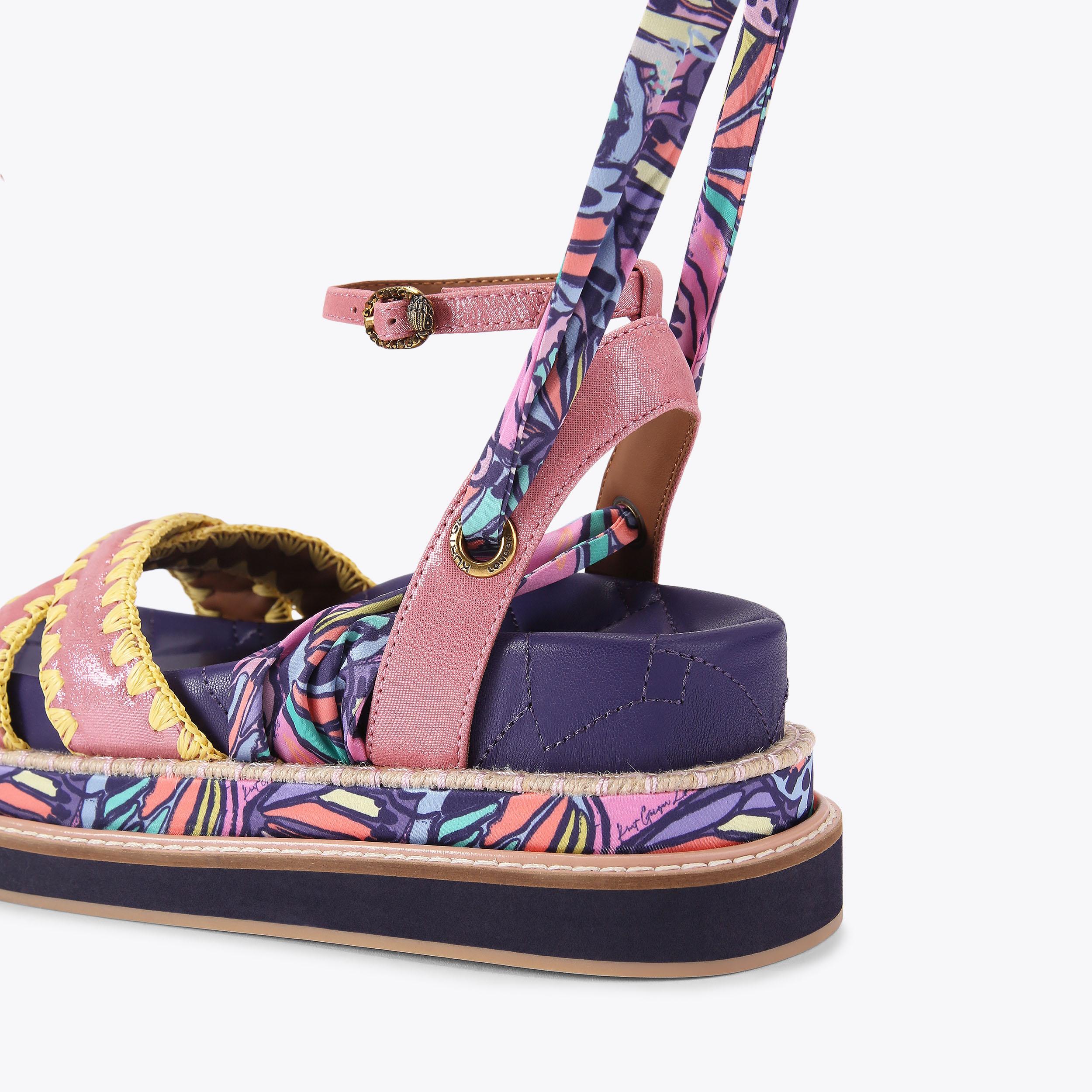 Kurt Geiger London Orson Cross Scarf Sandal - Pink - view 4