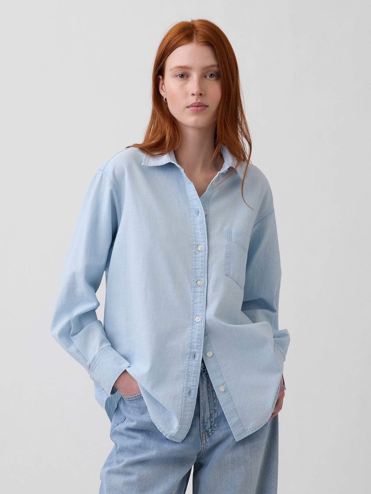 Denim Big Shirt - Light wash