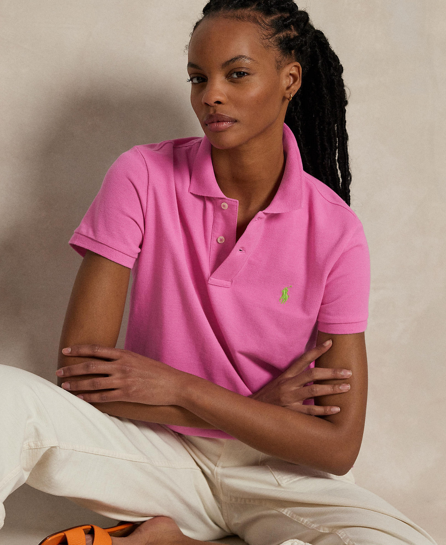 Polo Ralph Lauren Women's Classic-Fit Mesh Polo Shirt - Dalia Pink