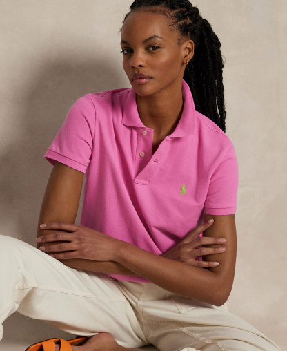 Polo Ralph Lauren Women's Classic-Fit Mesh Polo Shirt - Dalia Pink