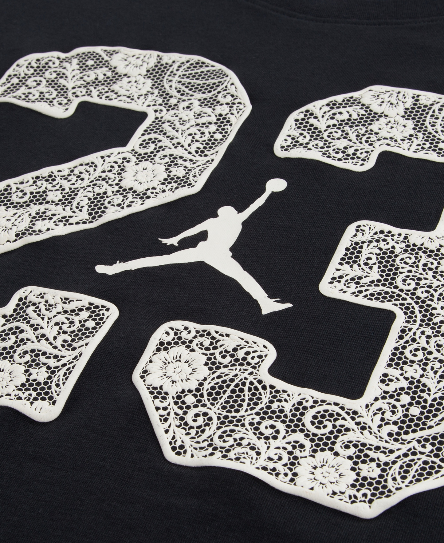 Jordan Girls' 7-16 Lace 23 Graphic Short-Sleeve T-Shirt - Off Noir