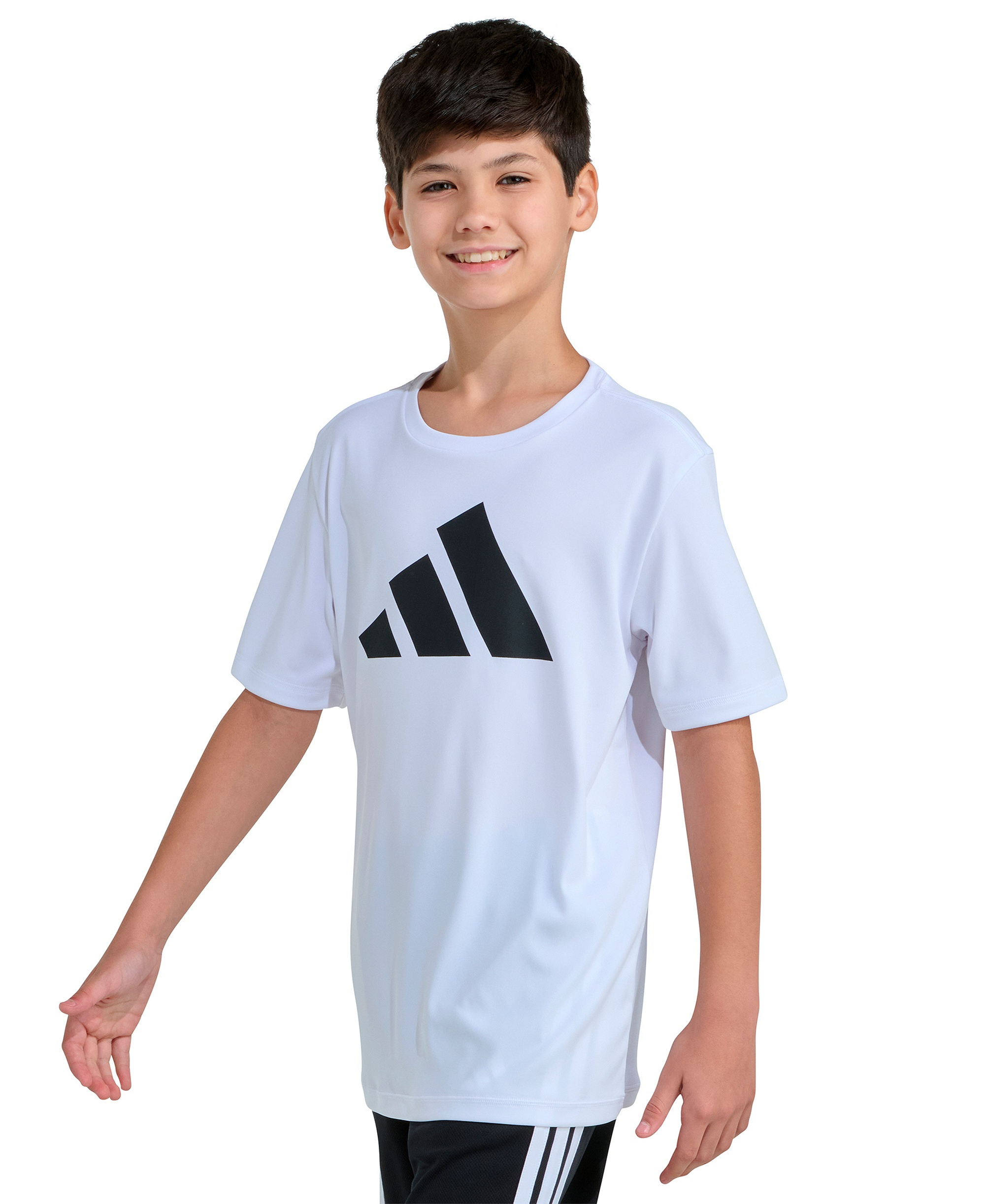 adidas Boys' 8-20 Graphic Print Crewneck T-Shirt - Blue