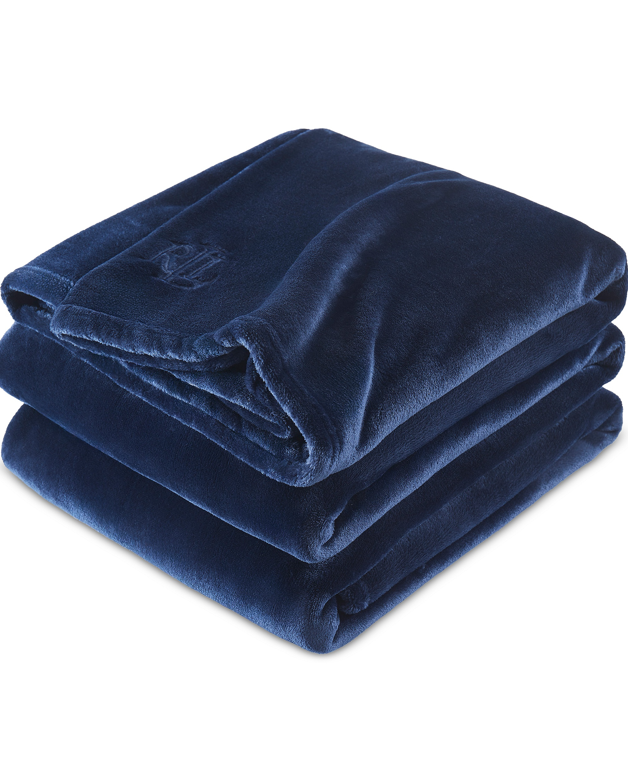 Lauren Ralph Lauren Micromink Plush Blanket, Twin - Navy