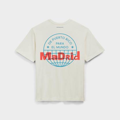 adidas Originals x Bad Bunny DTmF Madrid Graphic Oversized Heavyweight T-Shirt - Cream White - view 2
