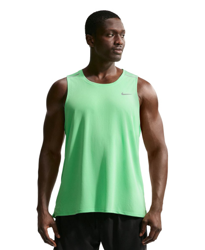 Nike Men's Miler Dri-Fit Running Tank Top - Illusion Green/Reflective Silver