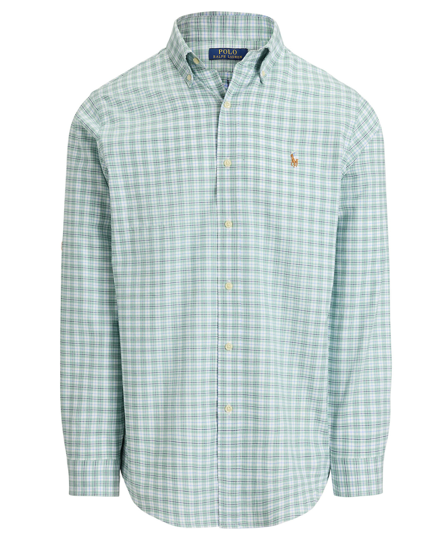 Polo Ralph Lauren Men's Classic-Fit Performance Oxford Shirt - Faded Mint White Multi