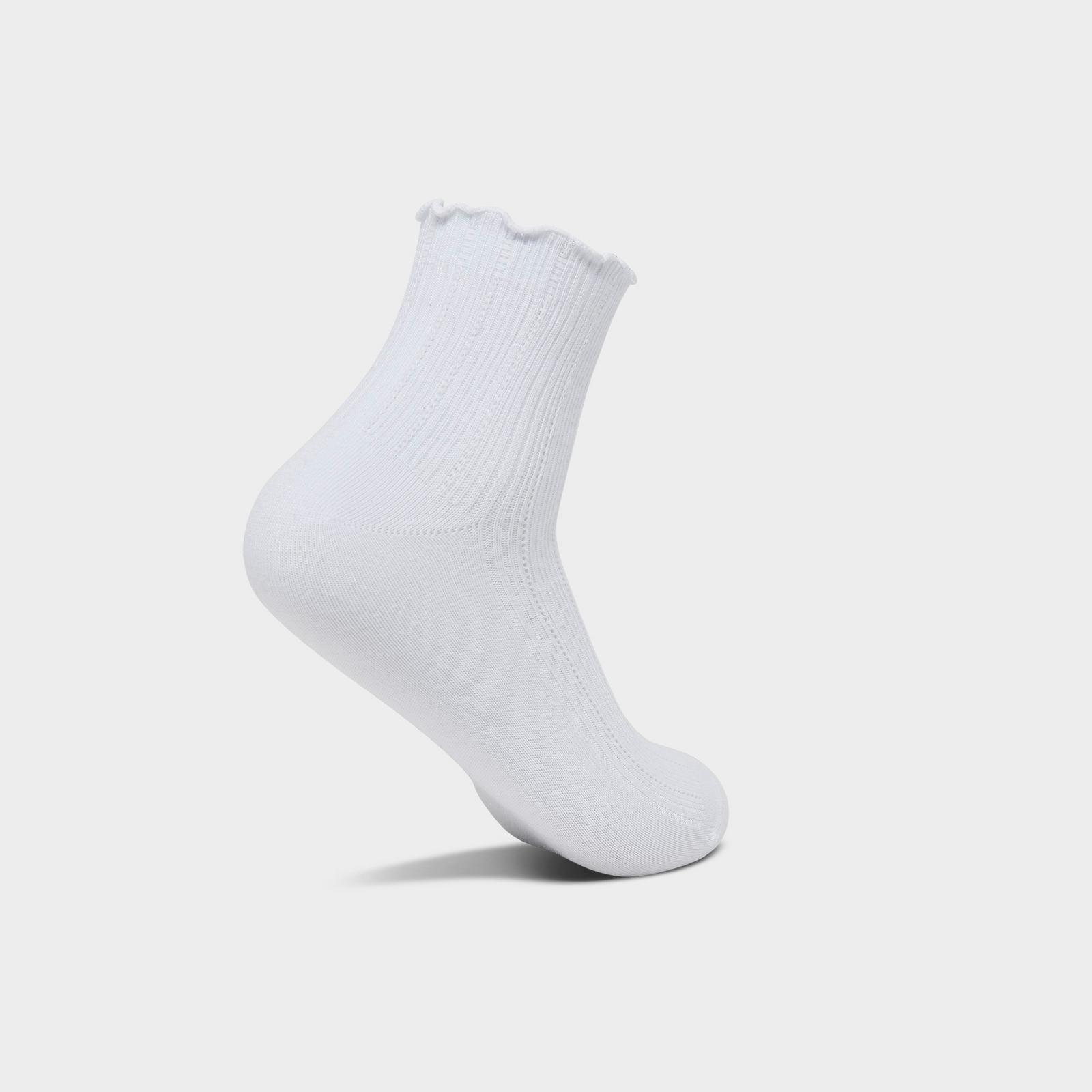 Women's adidas Originals Ruffle Quarter Socks (3-Pack) - White/Black - view 5