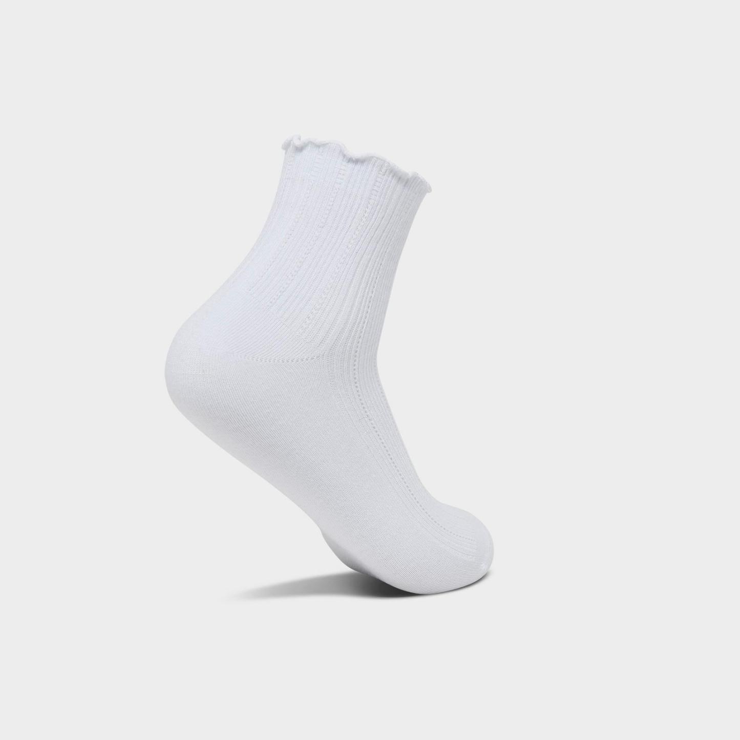 Women's adidas Originals Ruffle Quarter Socks (3-Pack) - White/Black - view 5