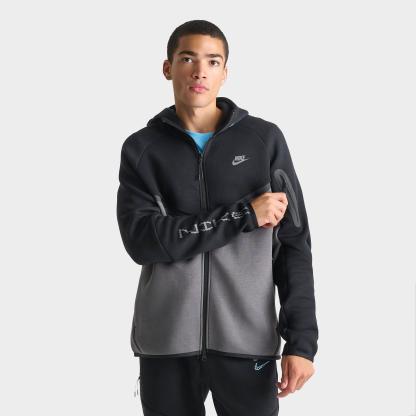 Men's Nithtke Tech Fleece Windrunner Digital Graphic Full-Zip Hoodie - Black/Iron Grey