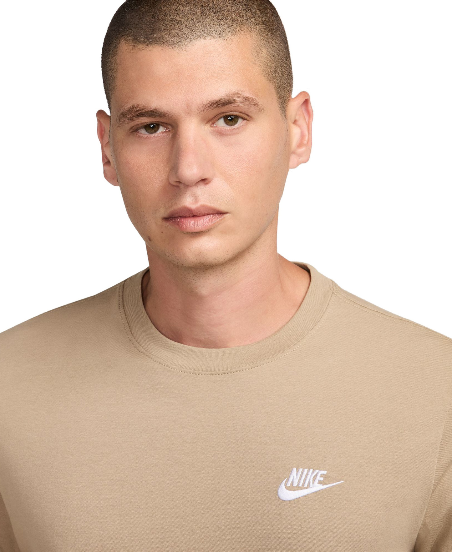 Nike Men's Sportswear Club Crewneck T-Shirt - Beige