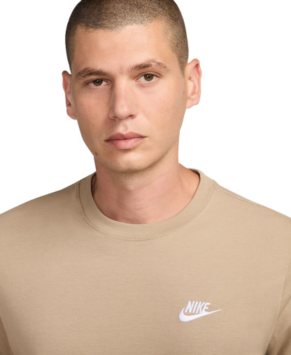 Nike Men's Sportswear Club Crewneck T-Shirt - Beige