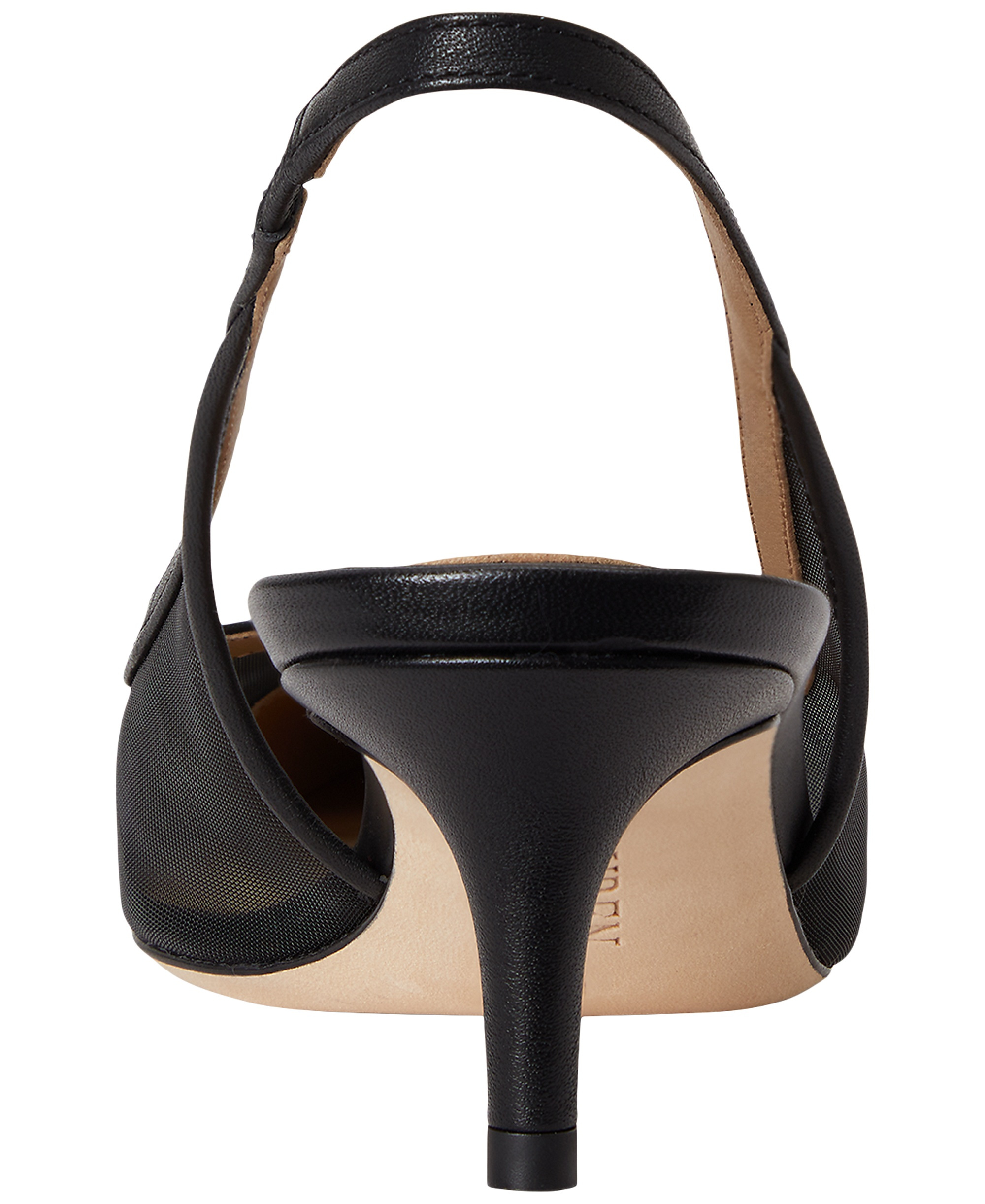 Lauren Ralph Lauren Women's Lolah Mesh and Nappa Slingback Pumps - Black