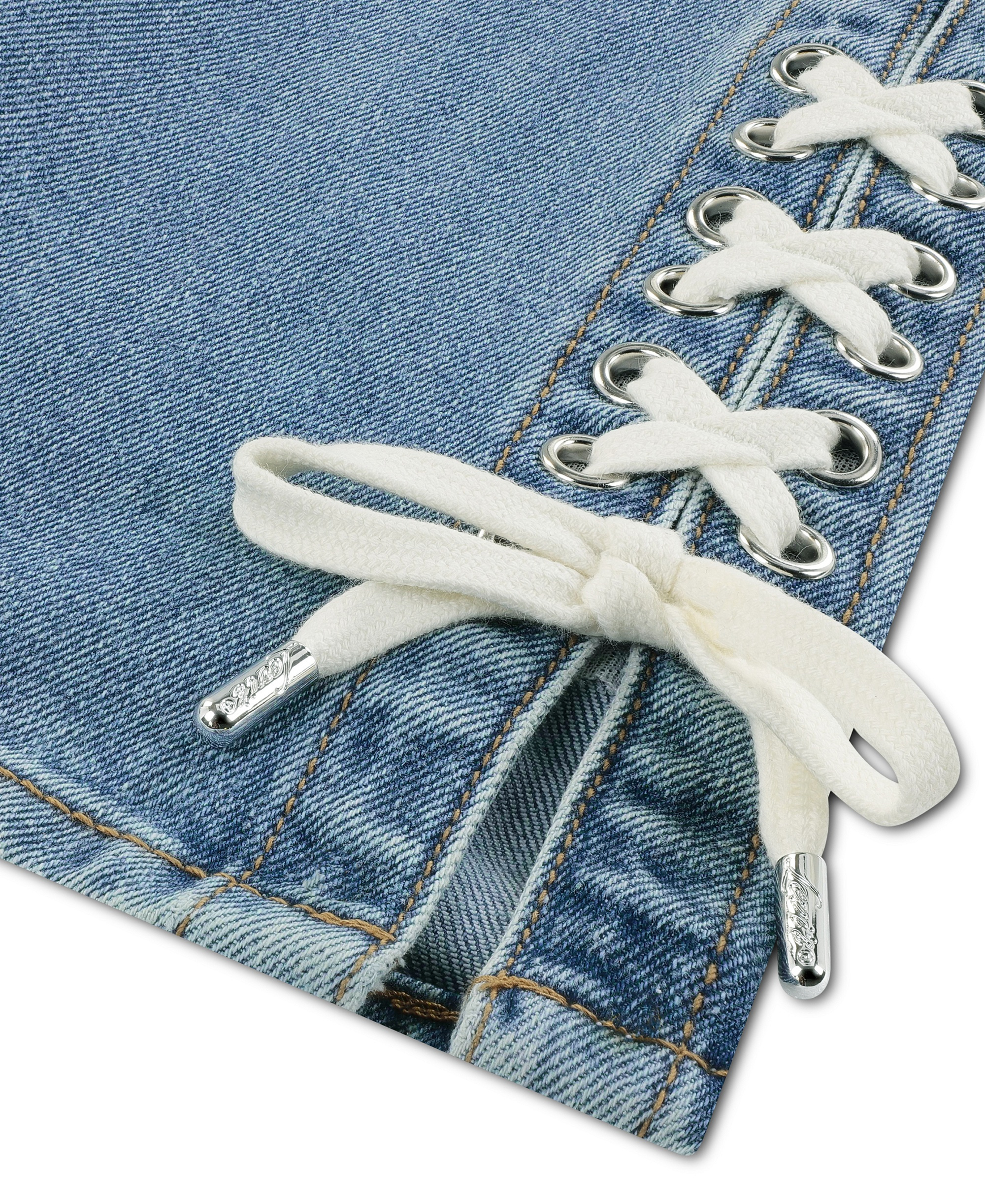 Levi's Girls' 7-16 Lace Up High-Rise Straight Jeans - Good Grades