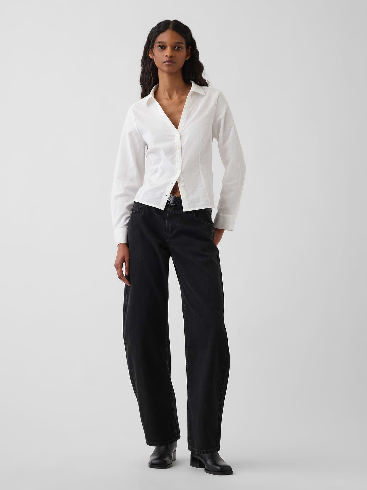 Textured Dobby Fitted Shirt - New off white