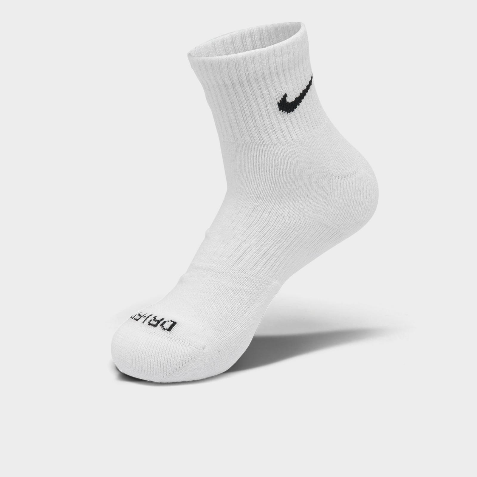 Nike Everyday Plus Cushioned 6-Pack Quarter Training Socks - White/Black (SX6899-100)